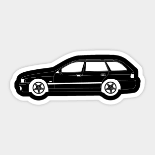 BMW E39 White Outline Sticker